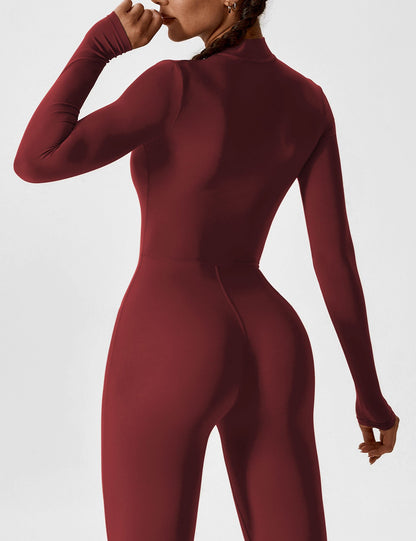 The Lumaline Long Sleeve Zipper Jumpsuit 