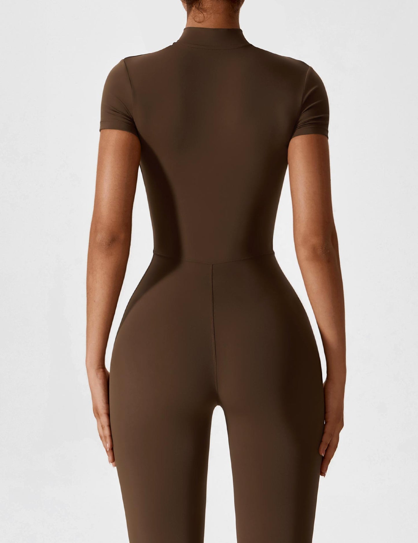 The Lunara Short Sleeve Zipper Jumpsuit